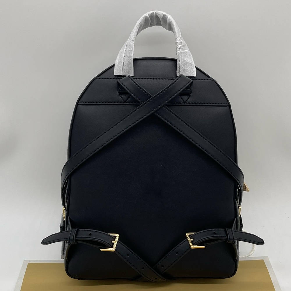 Michael Kors Jaycee Medium Pebbled Leather Backpack Black - Picture 6 of 12